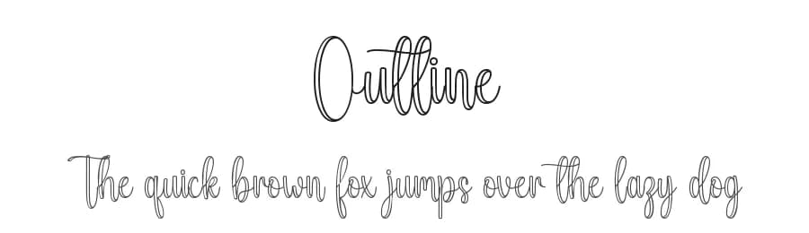 Outline by Hardiboy Design — Script Handwritten Font