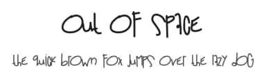 Out Of Space by Des Gomez — Script Handwritten Font — thumbnail 1