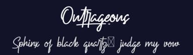 Outrageous by Calligraphy Fonts — Script Handwritten Font — thumbnail 2