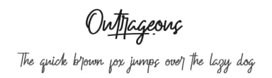 Outrageous by Calligraphy Fonts — Script Handwritten Font — thumbnail 1