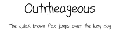 Outrheageous by Etherealism — Script Handwritten Font — thumbnail 1