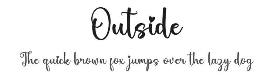 Outside by Nirmala Creative — Script Handwritten Font