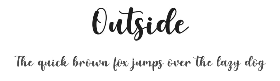 Outside by Graphix Line Studio — Script Handwritten Font