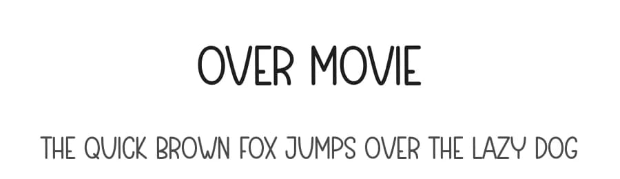 Over Movie by Andi Moz — Script Handwritten Font
