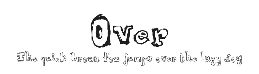 Over by imagex — Script Handwritten Font