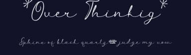 Over Thinking by Noah Type — Script Handwritten Font — thumbnail 2