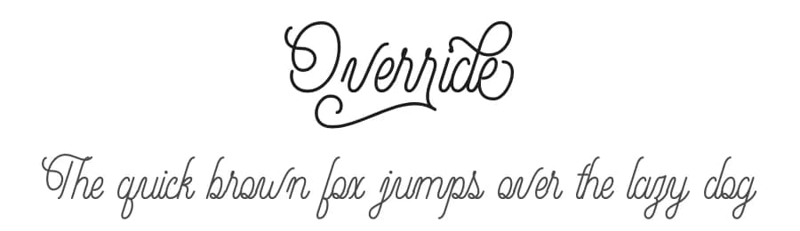 Override by Doehantz Studio — Script Handwritten Font — preview 1
