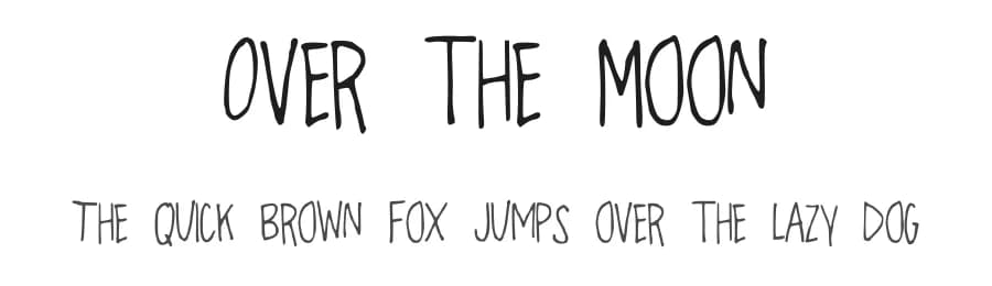 Over the Moon by Kelsey Ann G — Script Handwritten Font