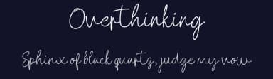 Overthinking by share font — Script Handwritten Font — thumbnail 2
