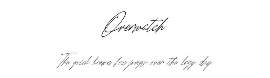 Overwatch by Cuong Truong — Script Handwritten Font — preview 1
