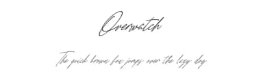 Overwatch by Cuong Truong — Script Handwritten Font — thumbnail 1