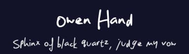 Owen Hand by Owen Ingarfield — Script Handwritten Font — thumbnail 2