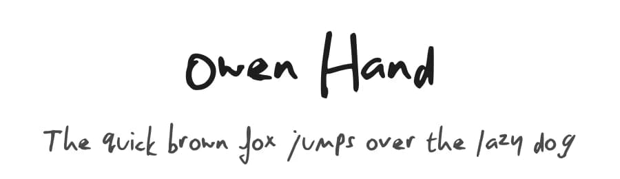 Owen Hand by Owen Ingarfield — Script Handwritten Font