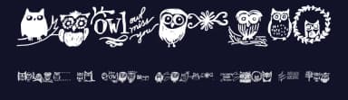 Owlmazing by put out into the deep — Dingbats Font — thumbnail 2