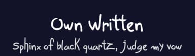 Own Written by Galdino Otten Fonts — Script Handwritten Font — thumbnail 2