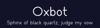 Oxbot by M.G.P. — Sans Serif Font — thumbnail 2