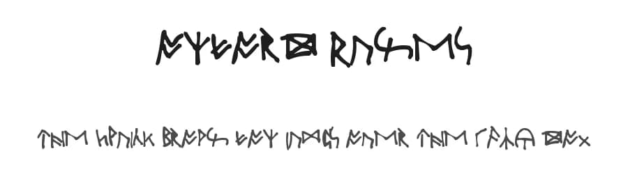 Oxford Runes by Tilman Schalmey — Dingbats Font