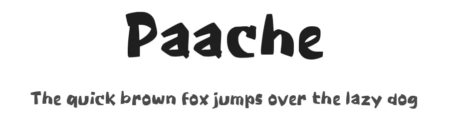 Paache by wepfont.com — Script Handwritten Font