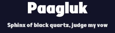 Paagluk by wepfont.com — Sans Serif Font — thumbnail 2