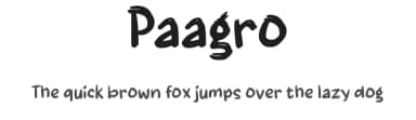 Paagro by wepfont.com — Script Handwritten Font — thumbnail 1