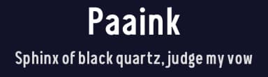 Paaink by wepfont.com — Sans Serif Font — thumbnail 2