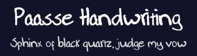 Paasse Handwriting by Jan Willem Paasse — Script Handwritten Font — thumbnail 2