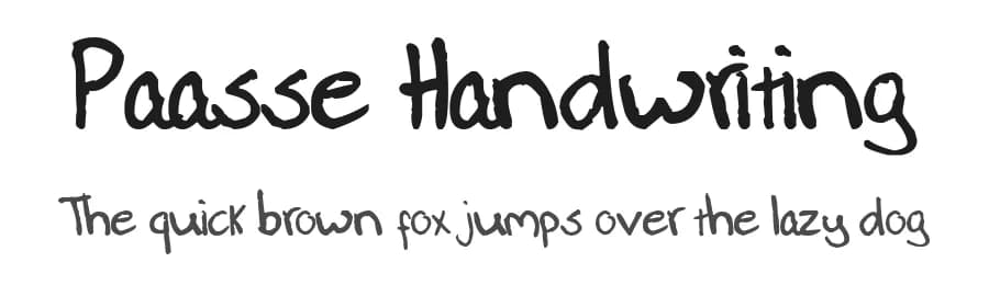 Paasse Handwriting by Jan Willem Paasse — Script Handwritten Font