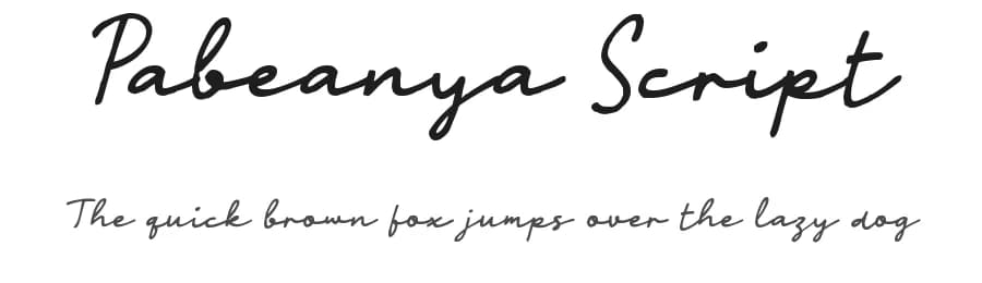 Pabeanya Script by wepfont.com — Script Handwritten Font