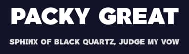 Packy Great by Graphicxell — Sans Serif Font — thumbnail 2