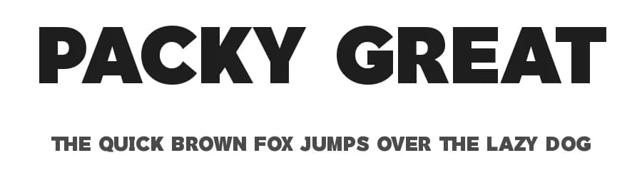 Packy Great by Graphicxell — Sans Serif Font
