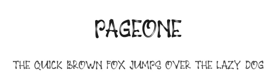 Pageone by Subectype & Orenari — Script Handwritten Font