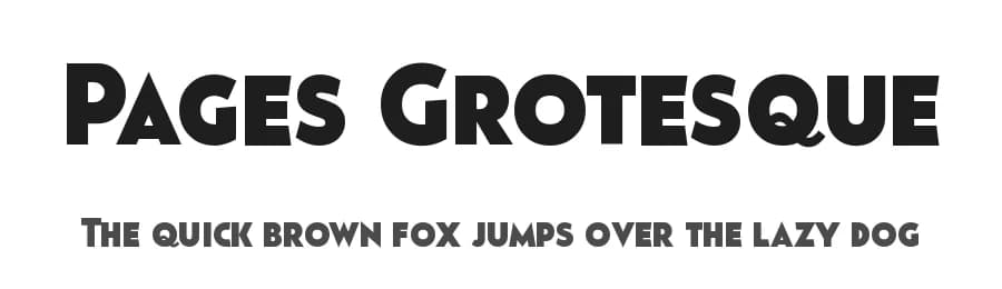 Pages Grotesque by Studio Typo — Sans Serif Font
