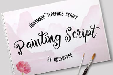 Painting Script Font by QueenType — Script Handwritten Font — thumbnail 1