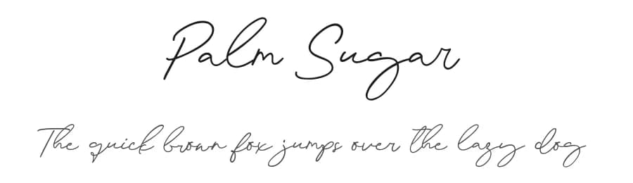 Palm Sugar by Etigletters — Script Handwritten Font