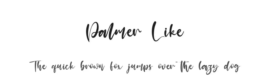 Palmer Like by Kong Font — Script Handwritten Font