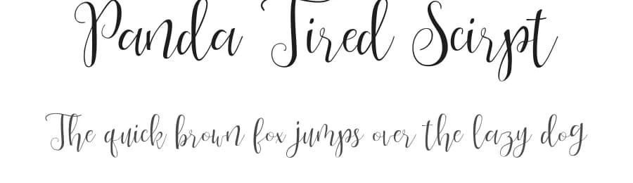 Panda Tired Scirpt by Zulfan Iskandar — Script Handwritten Font