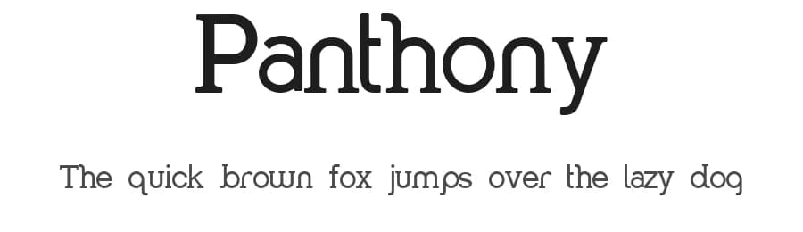 Panthony by IYBI — Sans Serif Font