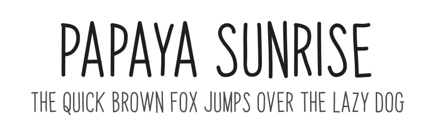Papaya Sunrise by Sharkshock — Script Handwritten Font