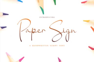 Paper Sign Font by arukidz.fl — Script Handwritten Font — thumbnail 1