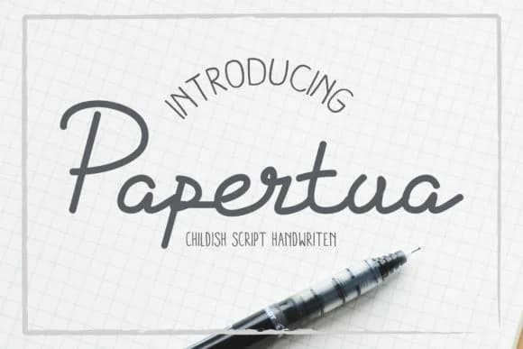 Papertua Font by anomali.bisu — Script Handwritten Font