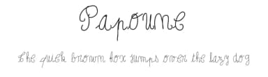 Papoune by Gaelleing — Script Handwritten Font — thumbnail 1