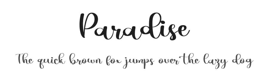 Paradise by Luluk Surotul — Script Handwritten Font