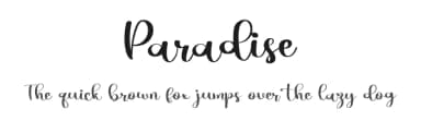Paradise by Luluk Surotul — Script Handwritten Font — thumbnail 1