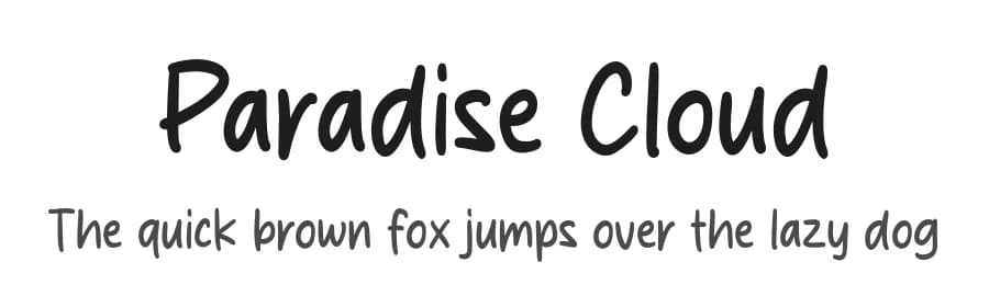 Paradise Cloud by MJType — Script Handwritten Font