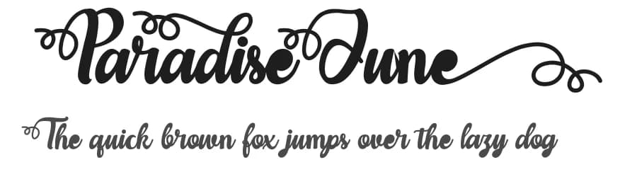 Paradise June by PutraCetol Studio — Script Handwritten Font