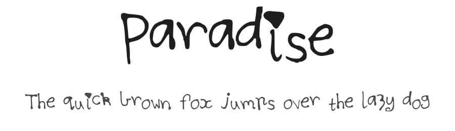 Paradise by James Wills — Script Handwritten Font