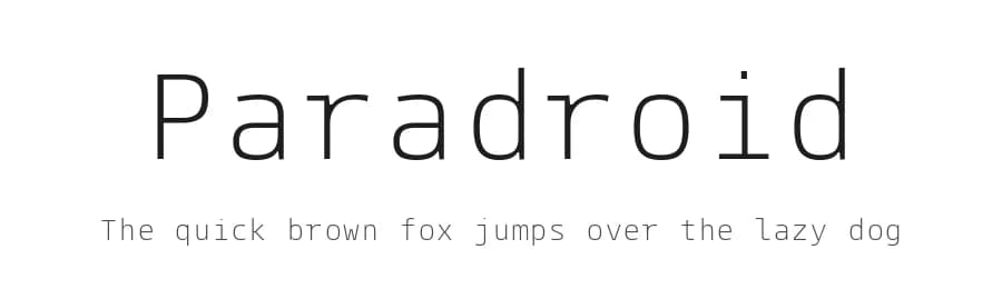 Paradroid by The Northern Block — Sans Serif Font