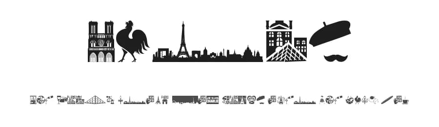 Paris by Woodcutter — Dingbats Font