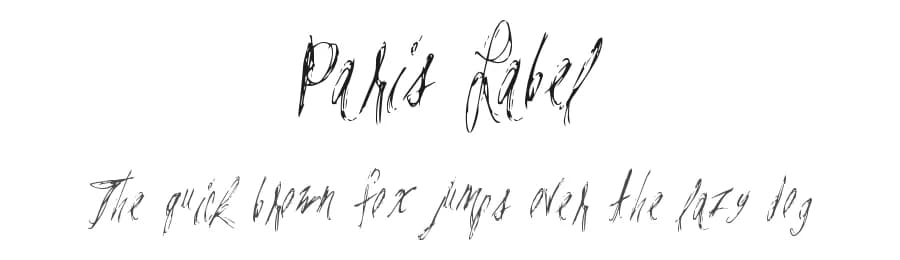 Paris Label by Xerographer Fonts — Script Handwritten Font