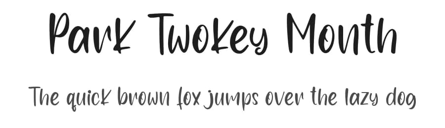 Park Twokey Month by Haksen Studio — Script Handwritten Font — preview 1